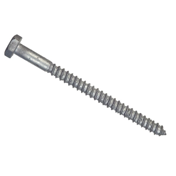 Hillman 1/2 In. x 4-1/2 In. Galvanized Hex Lag Screw, 25PK 812099 - main